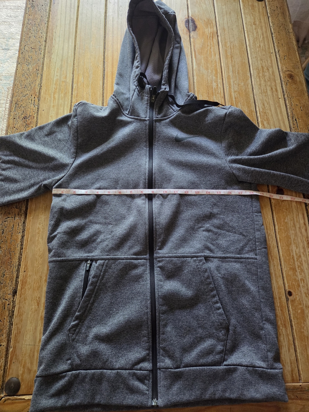 Nike Gray Full-Zip Hooded Sweatshirt Jacket